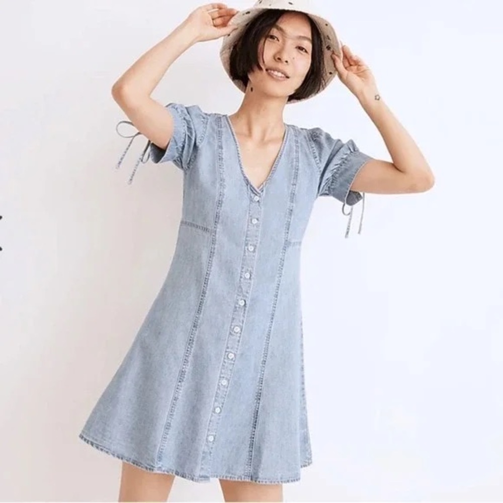 Madewell Button Front Tencel Denim Dress